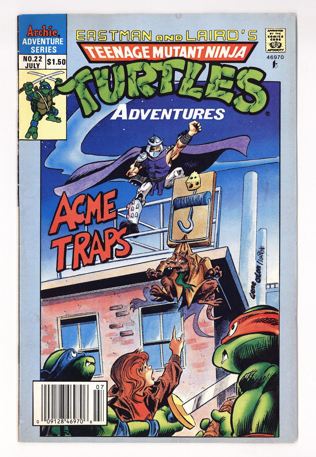 Teenage Mutant Ninja Turtles Adventures Vol 2 22  Low Grade   (1991)   Canadian  