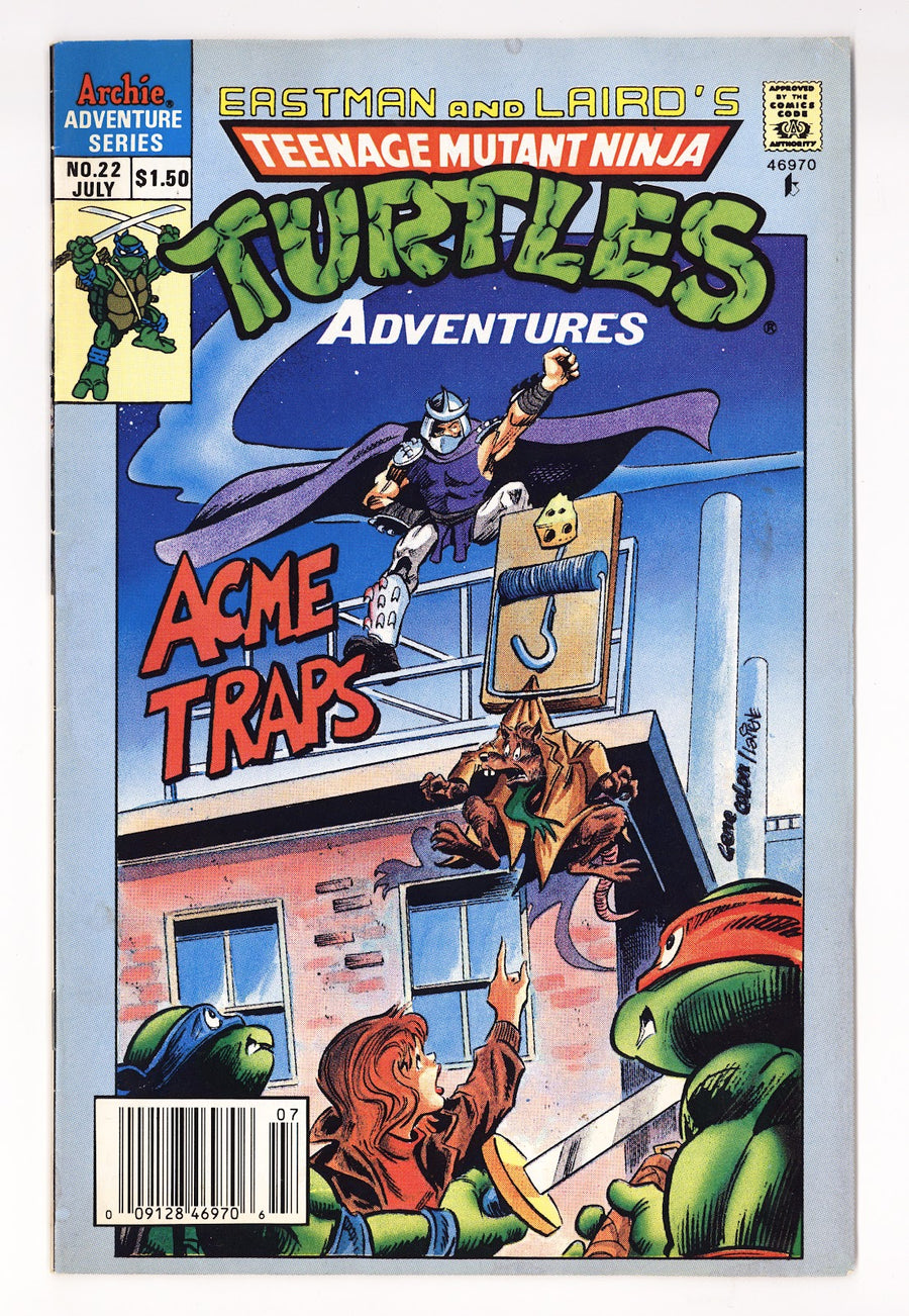 Teenage Mutant Ninja Turtles Adventures Vol 2 22  Low Grade   (1991)   Canadian  