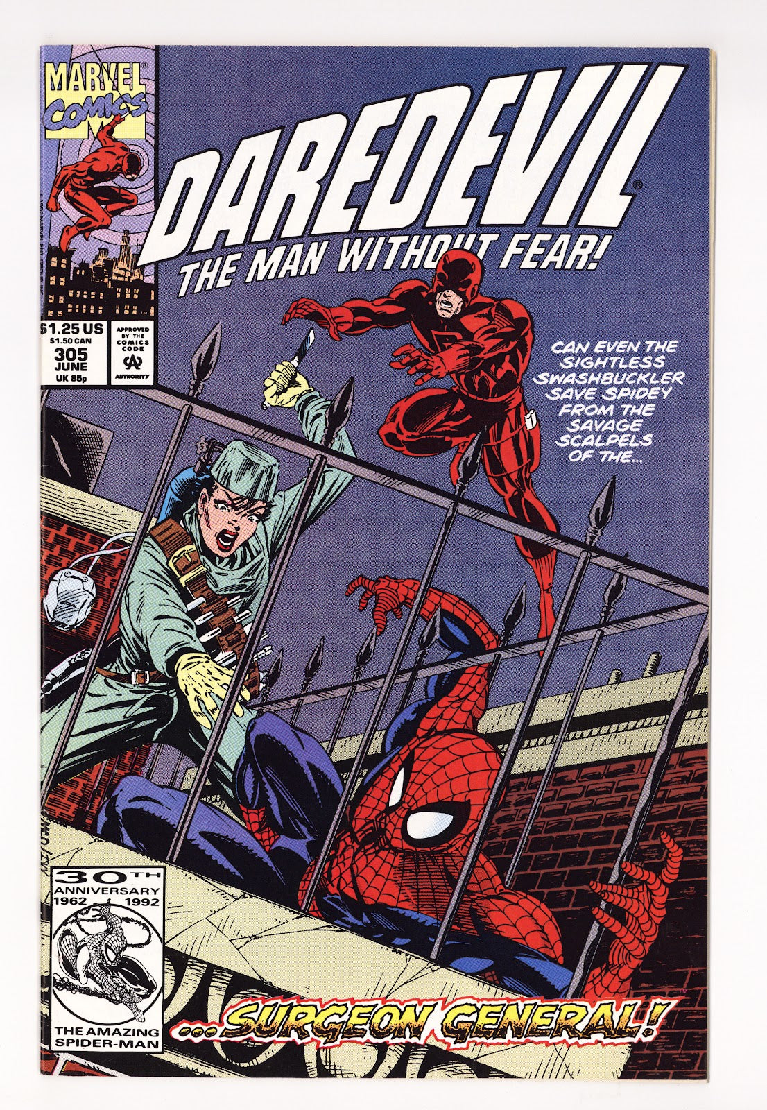 Daredevil Vol 1 305  Mid Grade   (1992)     