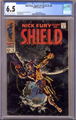 Nick Fury, Agent of SHIELD Vol 1 6 CGC 6.5 (FN+) (1968)