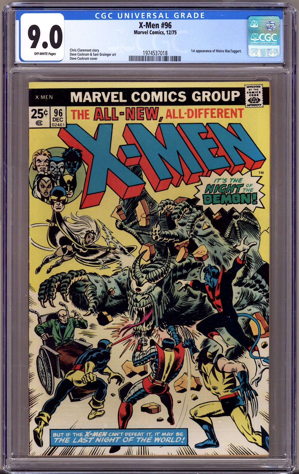 The X-Men Vol 1 96 CGC 9.0 (VF/NM) (1975) 