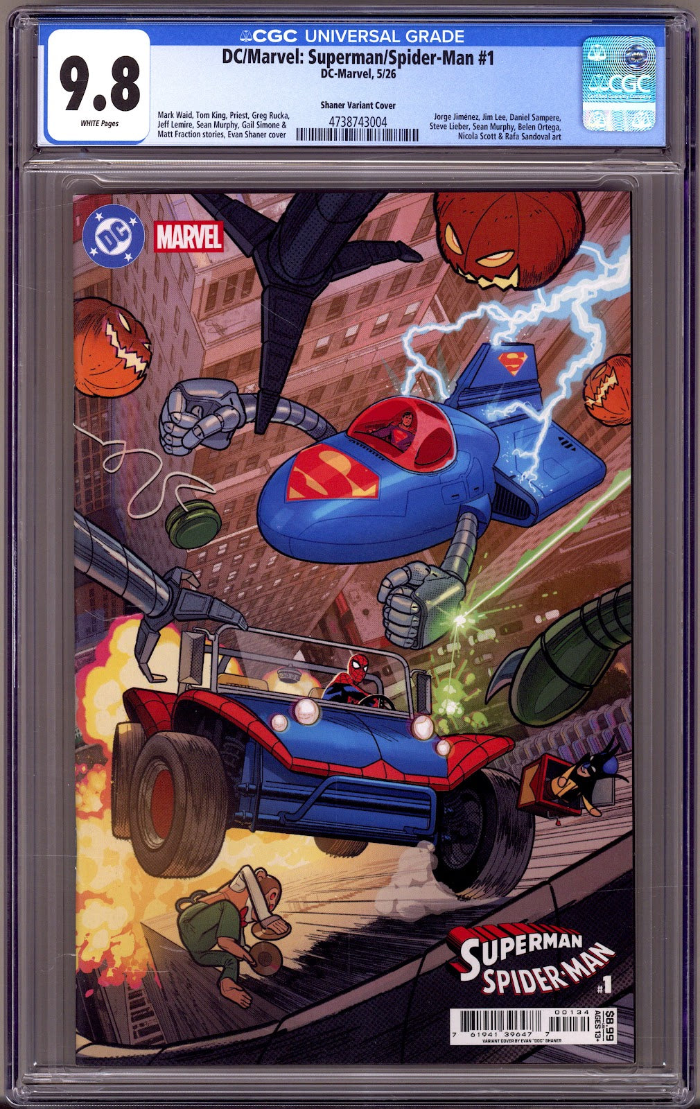 DC / Marvel: Superman / Spider-Man 1 CGC 9.8 (NM/M) (2026) Shaner Variant 