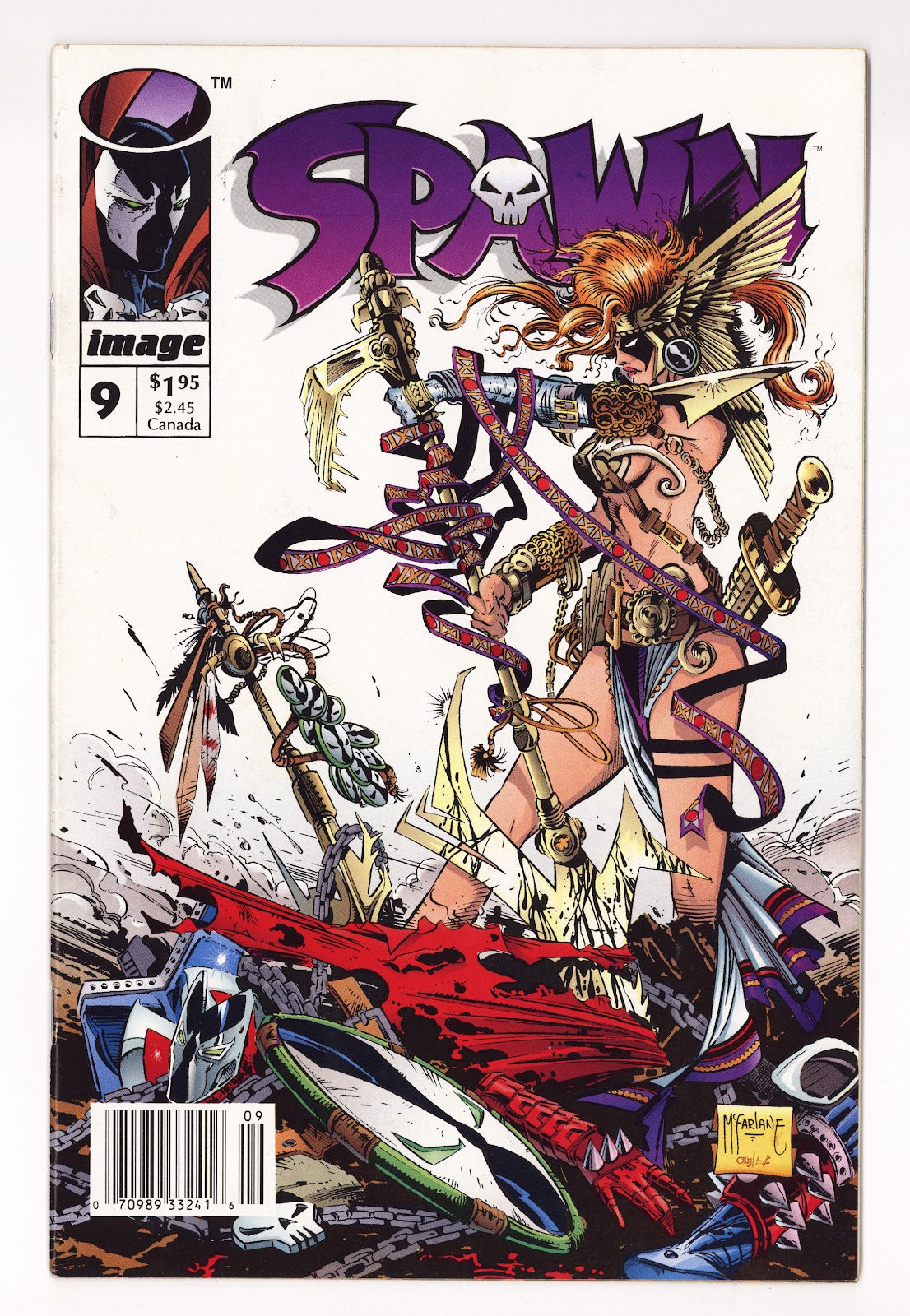 Spawn 9 FN- (5.5) (1993) Newsstand 