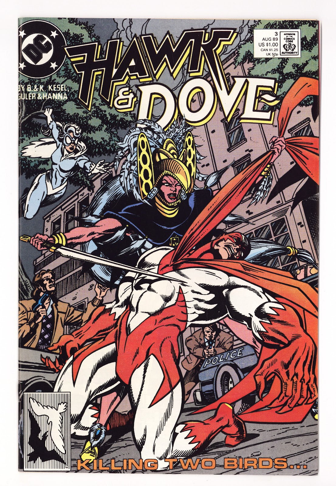 Hawk and Dove Vol 3 3  High Grade   (1989)   Direct