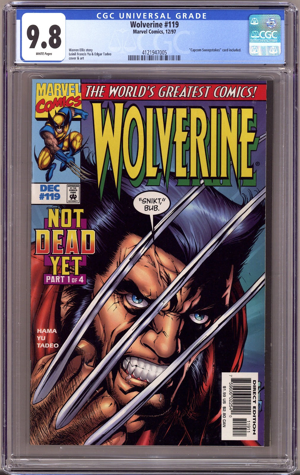 Wolverine Vol 2 119 CGC 9.8 (NM/M) (1997) 