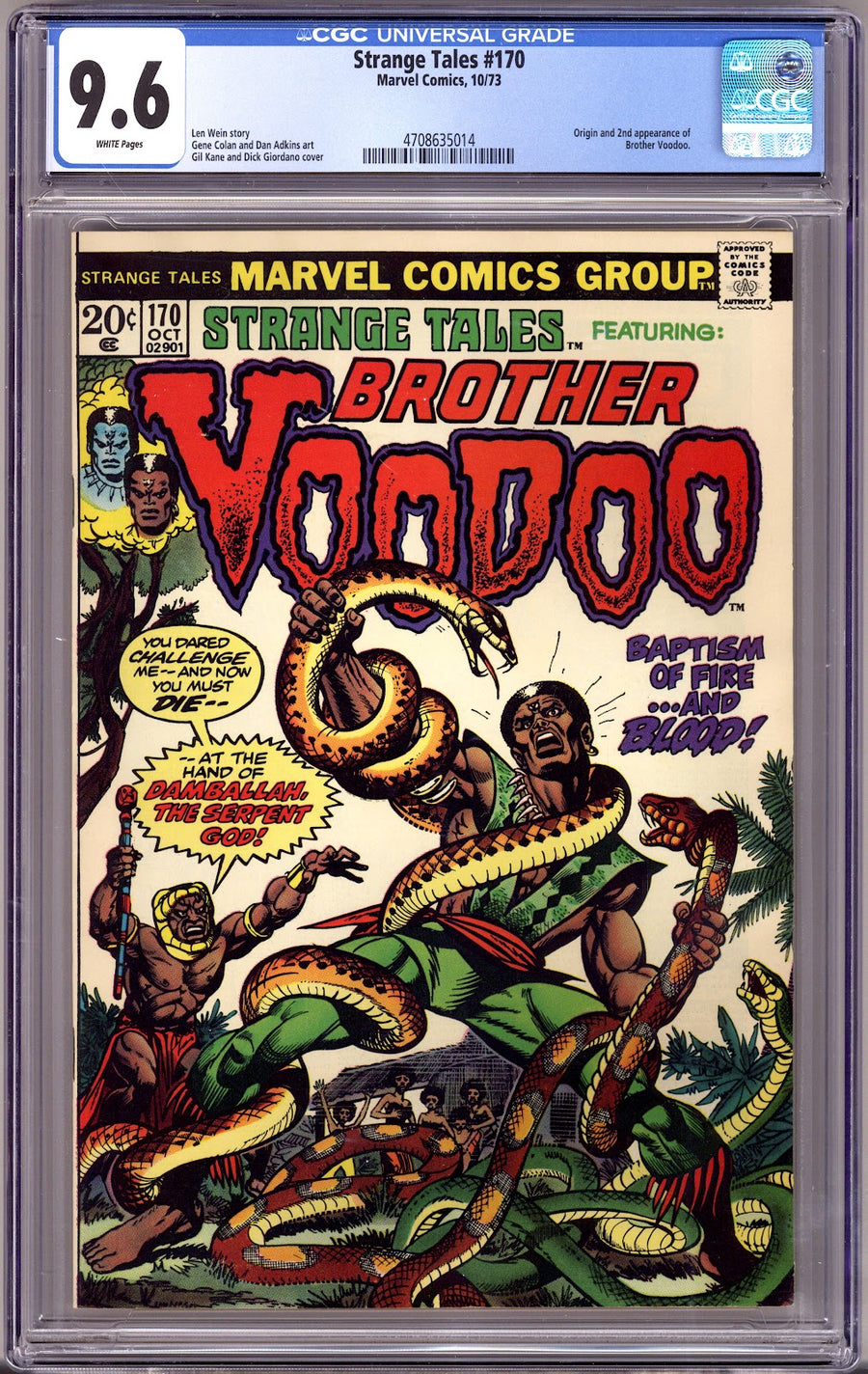 Strange Tales Vol 1 170 CGC 9.6 (NM+)   (1973)