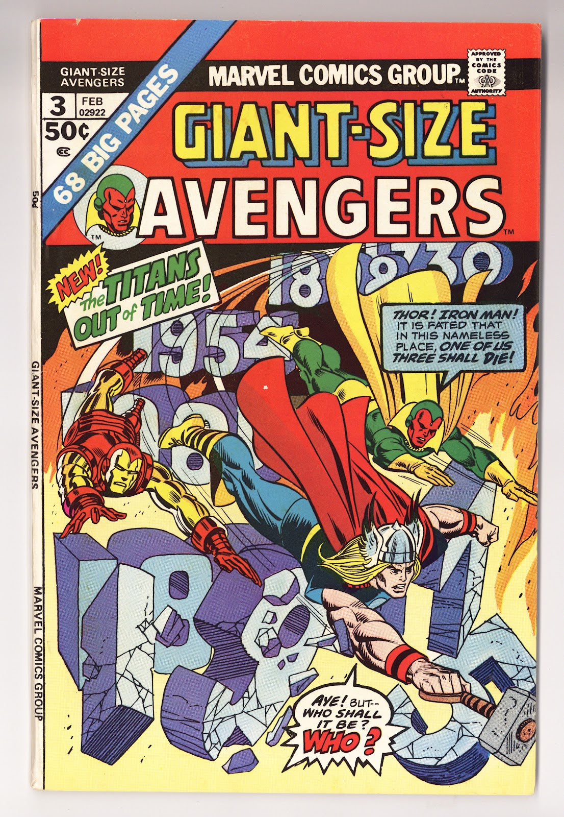 Giant-Size Avengers Vol 1 3  FN/VF (7.0)   (1975)     