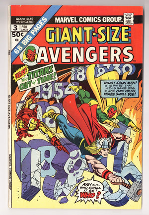 Giant-Size Avengers Vol 1 3  FN/VF (7.0)   (1975)