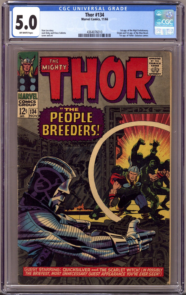 Thor Vol 1 134 CGC 5.0 (VG/FN)   (1966)