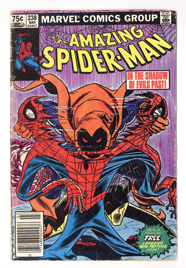 The Amazing Spider-Man Vol 1 238 GD (2.0) Cover Detached, No Insert (1983) Canadian Price Variant