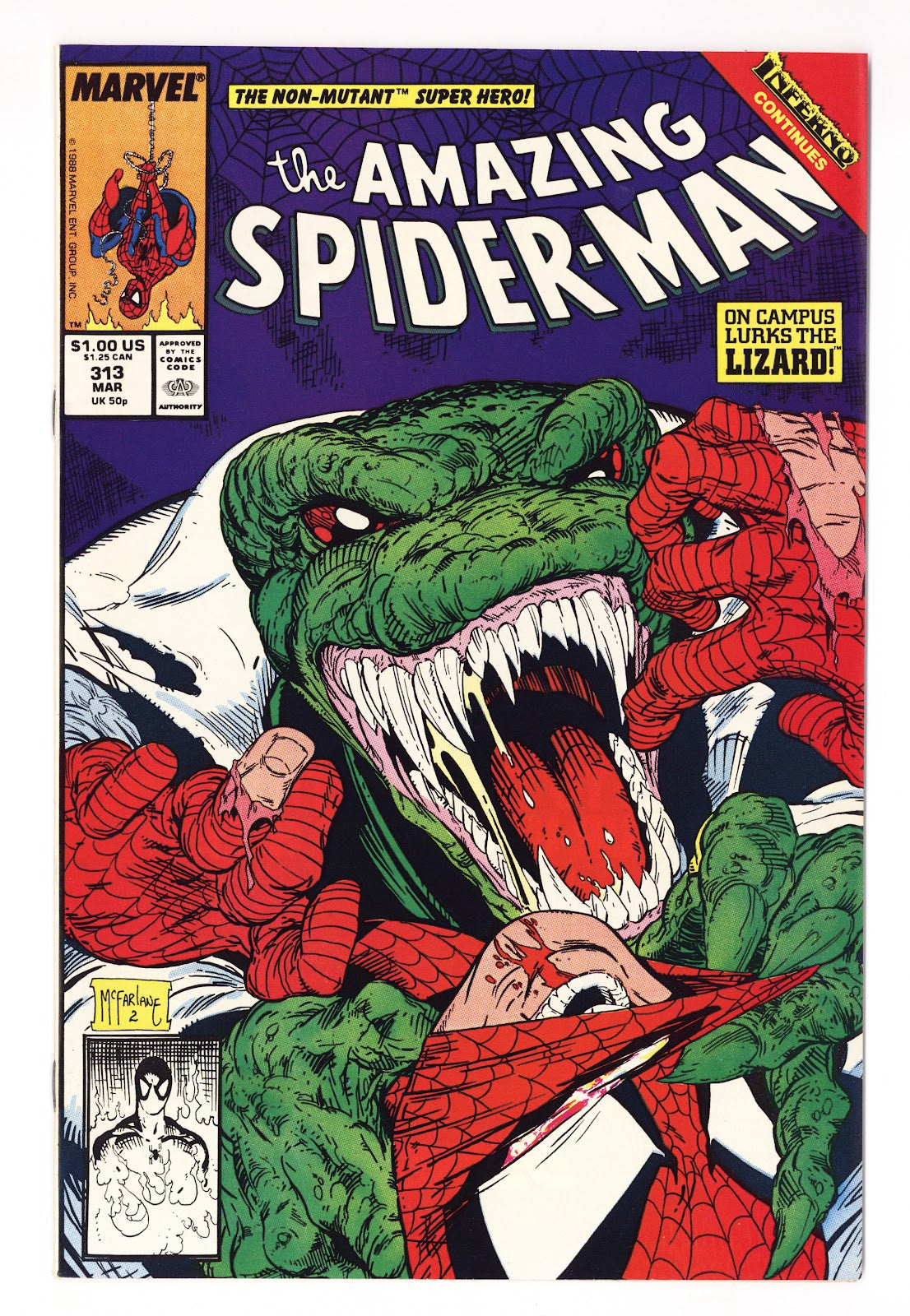 The Amazing Spider-Man Vol 1 313  NM- (9.2)   (1989)