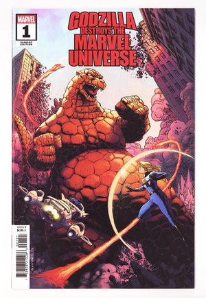 Godzilla Destroys the Marvel Universe 1 High Grade (2025) Wachter Marvelized Thing-Zilla Variant
