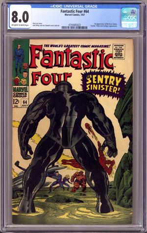 Fantastic Four Vol 1 64 CGC 8.0 (VF) (1967)