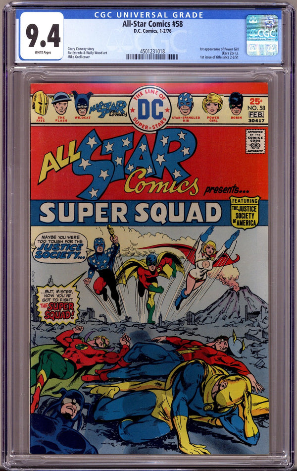 All-Star Comics Vol 1 58 CGC 9.4 (NM) (1976)