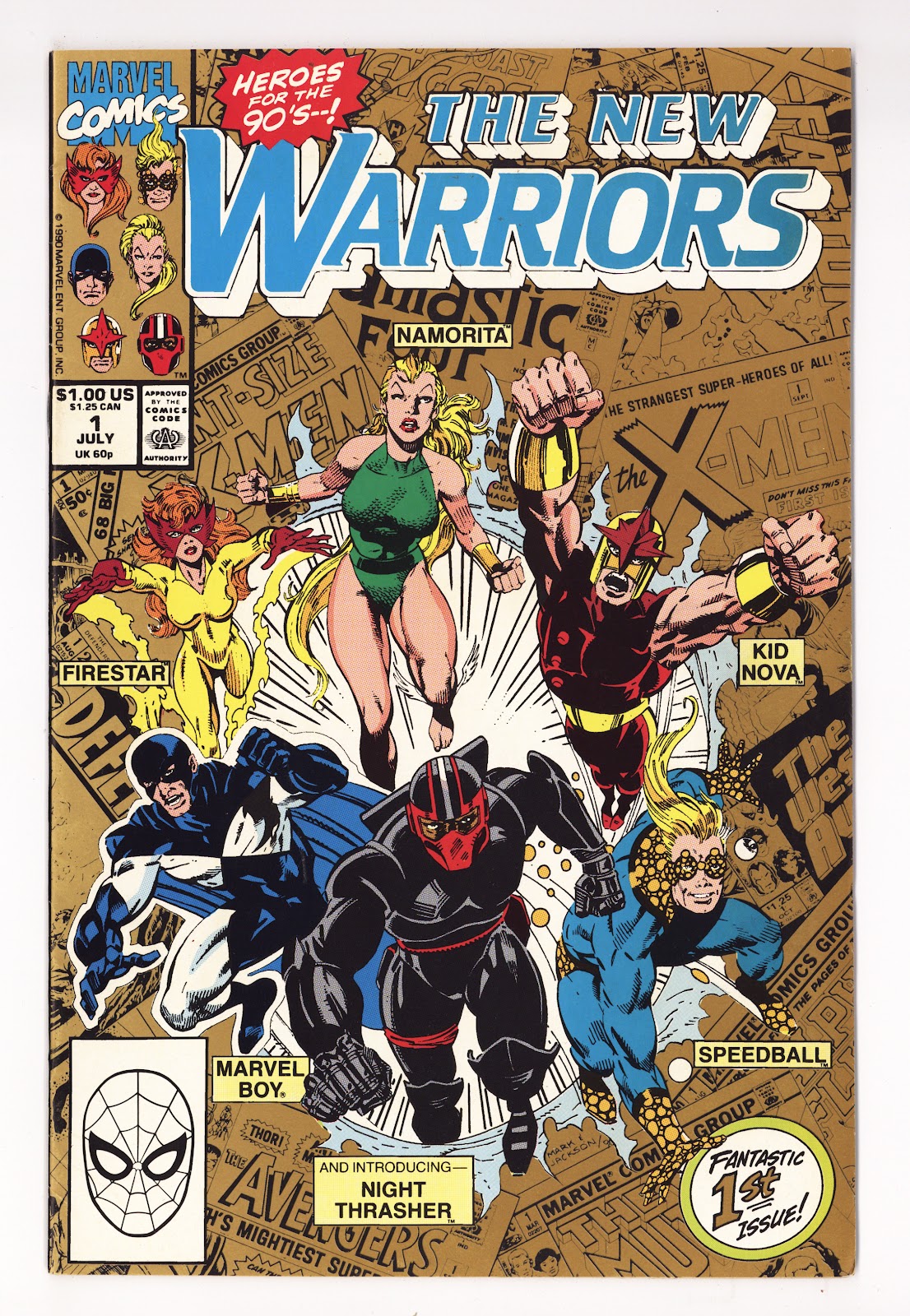 The New Warriors Vol 1 1 High Grade (1990) Gold 2nd Print 