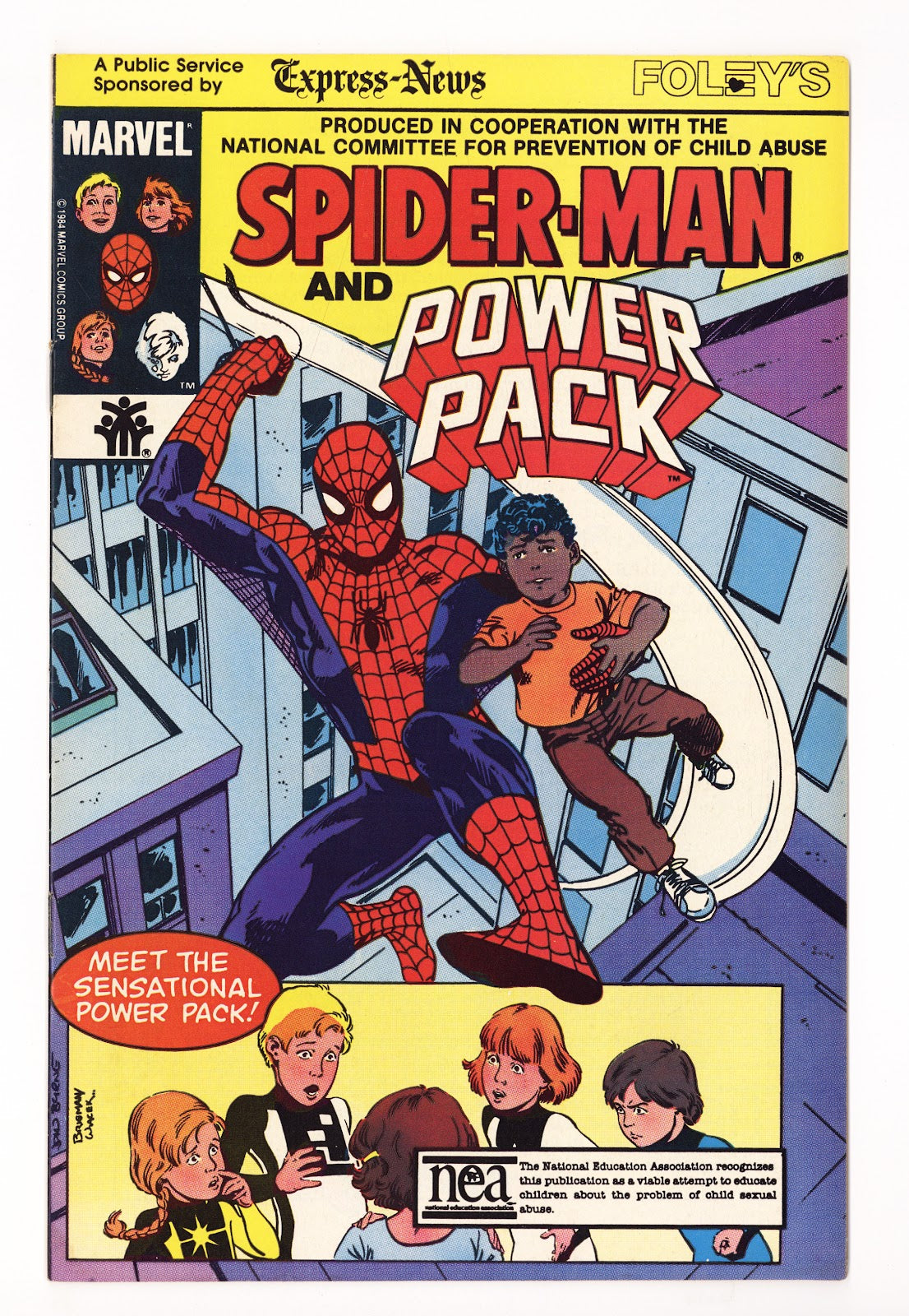Spider-Man, Power Pack Vol 1 1  High Grade   (1984) Foleys   Variant  