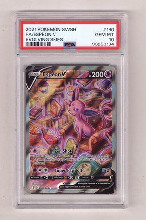Pokemon Evolving Skies Espeon V PSA 10 (2021)