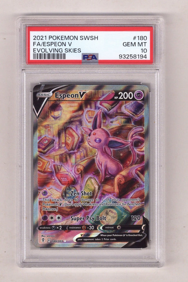 Pokemon Evolving Skies Espeon V PSA 10 (2021)
