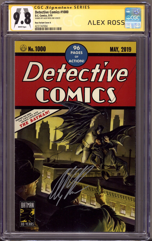 Detective Comics Vol 3 1000 CGC 9.8 (NM/M)   (2019) Ross Homage  Exclusive Variant  Signed x1 Cover Alex Ross