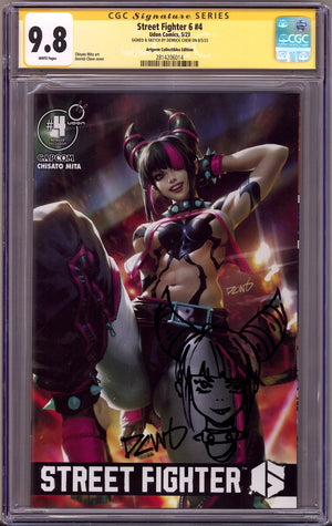 Street Fighter 6   4 CGC 9.8 (NM/M)   (2023) Chew   Exclusive Variant  Signed / Remarked x1 Cover Derrick Chew