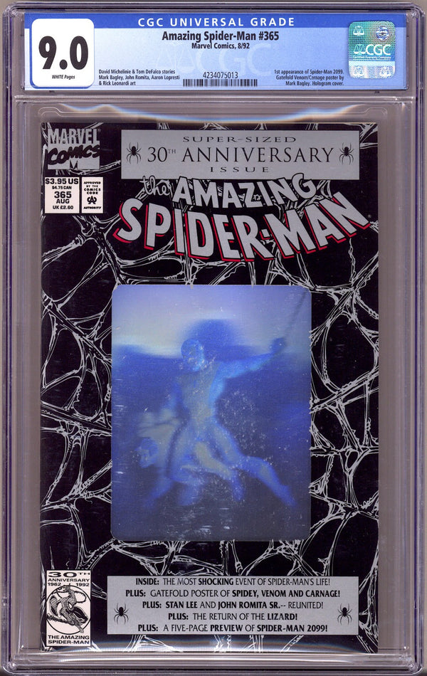 The Amazing Spider-Man Vol 1 365 CGC 9.0 (VF/NM)   (1992)