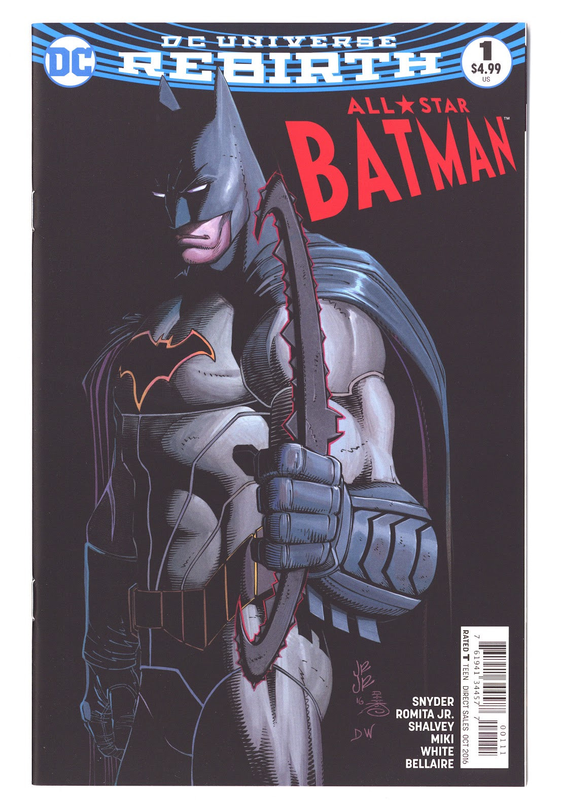 All Star Batman 1 High Grade (2016) John Romita Jr. / Danny Miki (Batman) Cover 