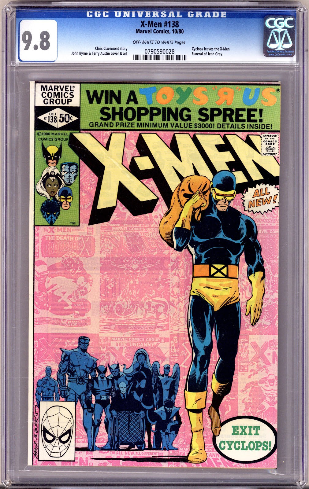The X-Men Vol 1 138 CGC 9.8 (NM/M) Sun Faded (1980) 