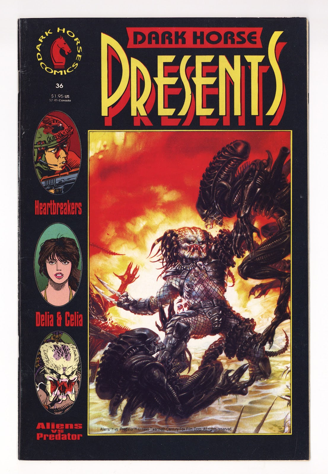 Dark Horse Presents Vol 1 36 Low Grade (1990) Predator Variant 