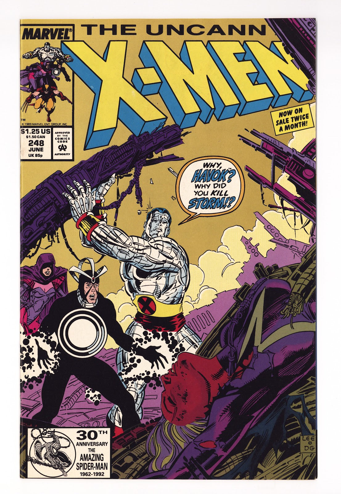 The Uncanny X-Men Vol 1 248  VF/NM (9.0)   (1992)   Gold 2nd Print  