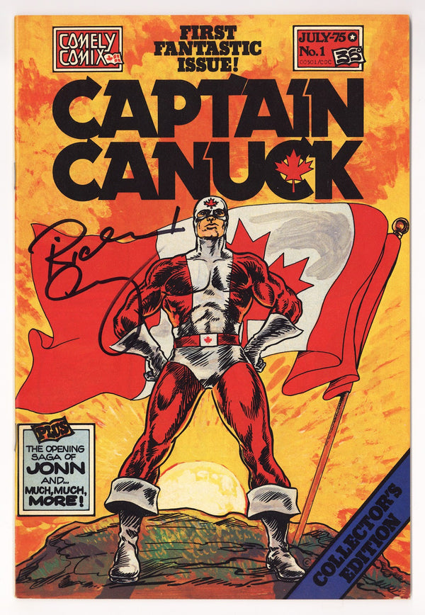 Captain Canuck Vol 1 1  VF/NM (9.0)   (1975)     Signed x  Richard Comely