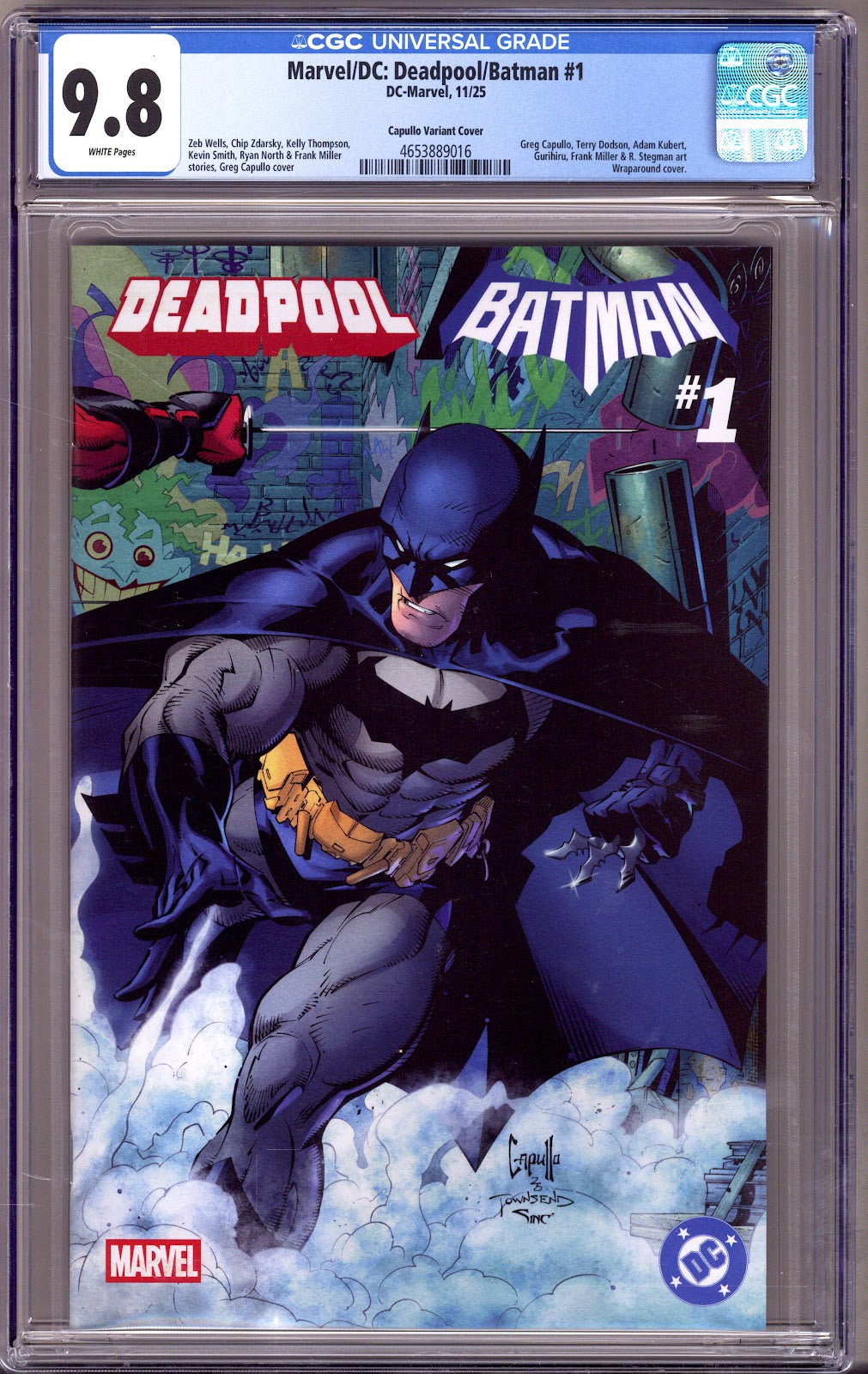 Marvel / DC: Deadpool / Batman 1 CGC 9.8 (NM/M) (2025) Capullo Variant 