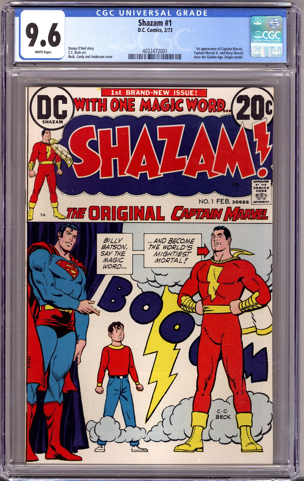 Shazam! Vol 1 1 CGC 9.6 (NM+)   (1973)