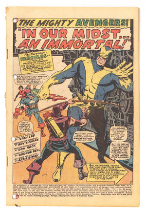 The Avengers Vol 1 38 Coverless (1967)