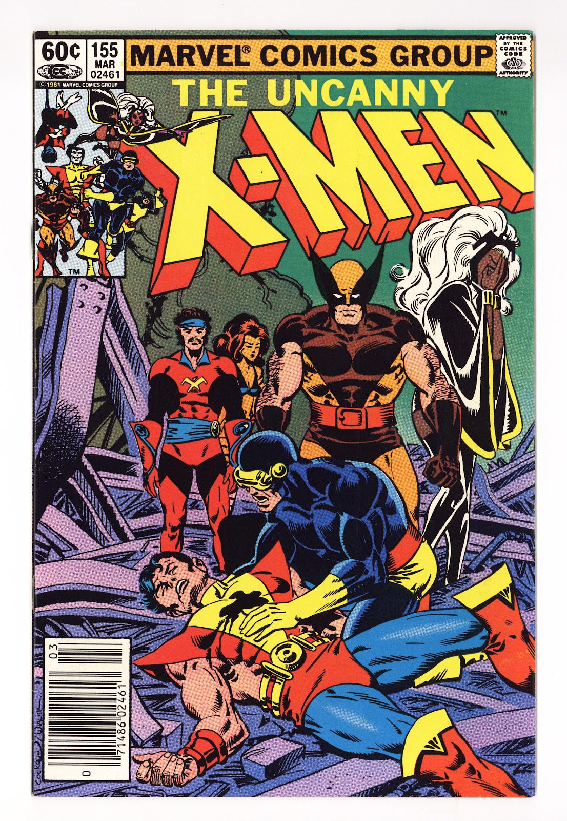 The Uncanny X-Men Vol 1 155  VF- (7.5)   (1982)   Newsstand  