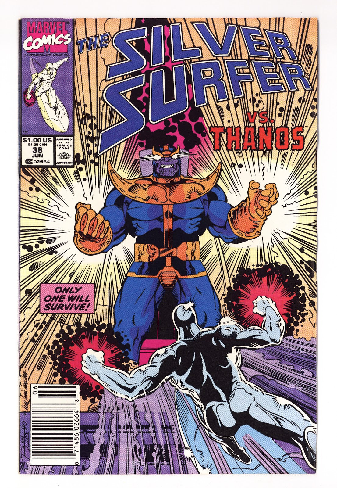Silver Surfer Vol 3 38  Mid Grade   (1990)   Newsstand