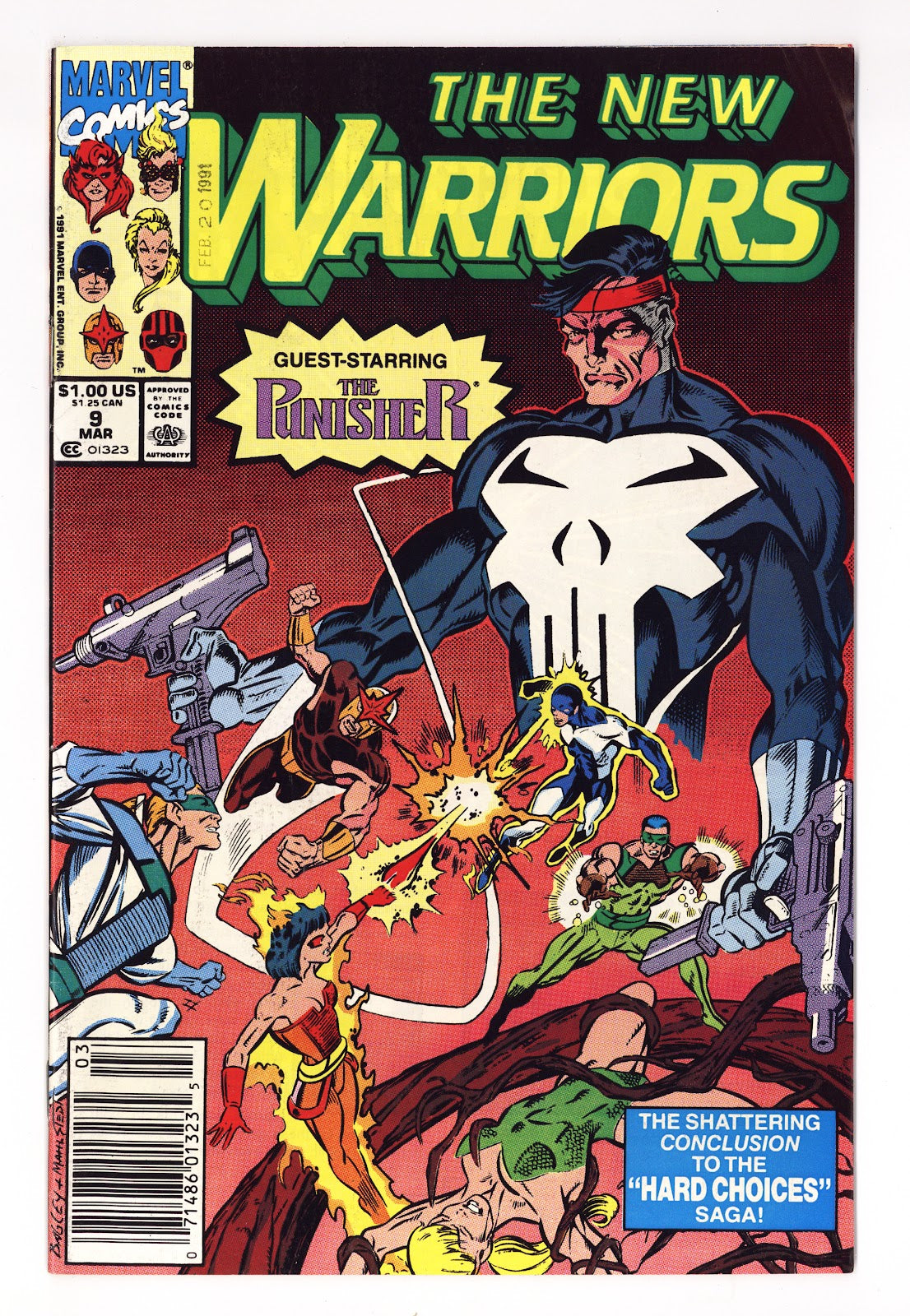 The New Warriors Vol 1 9 Mid Grade (1991) Newsstand 