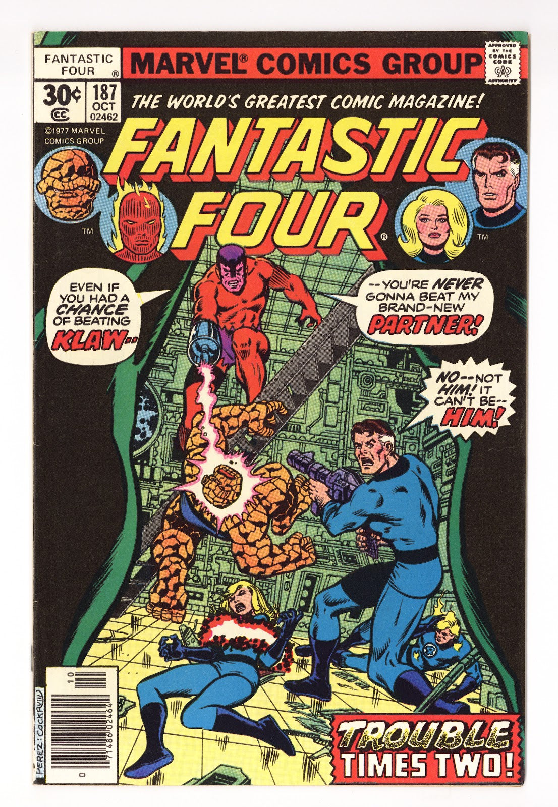 Fantastic Four Vol 1 187  Mid Grade   (1977)   30¢