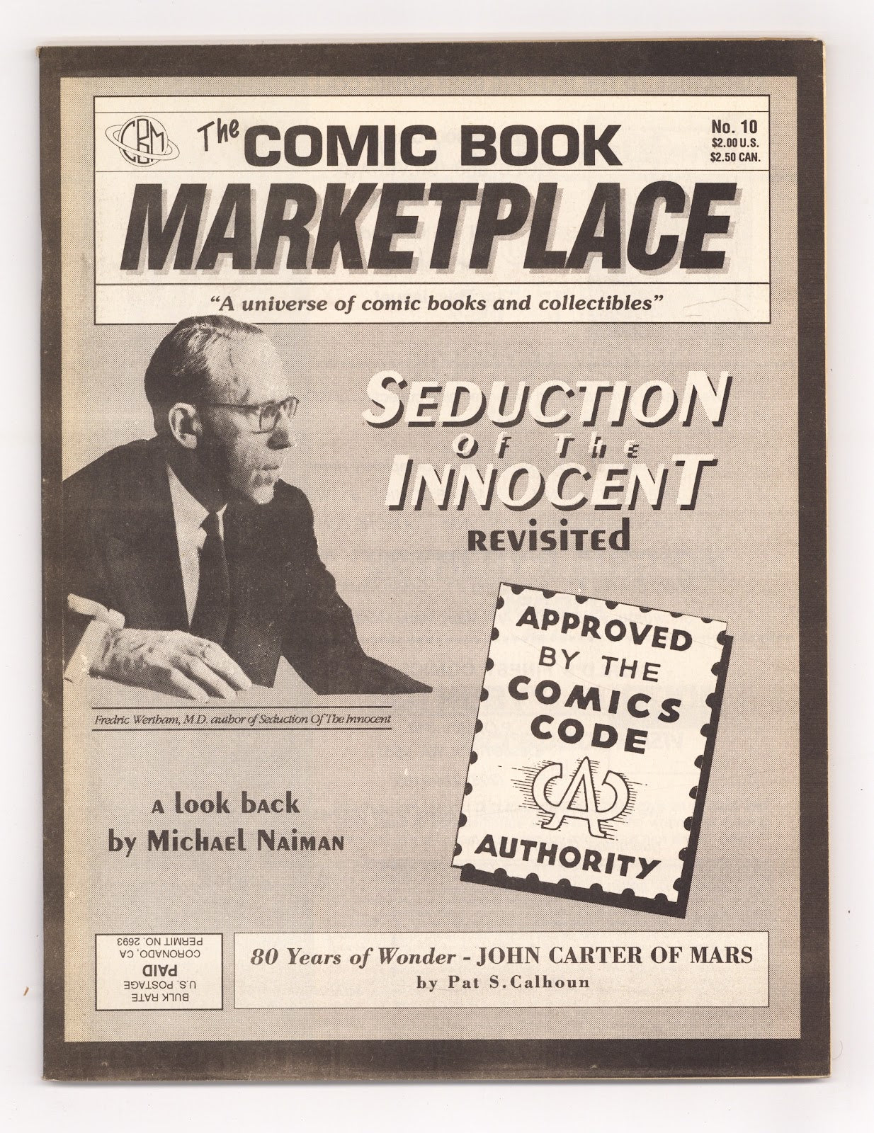 Comic Book Marketplace Vol 1 10 VF- (7.5) (1992) 