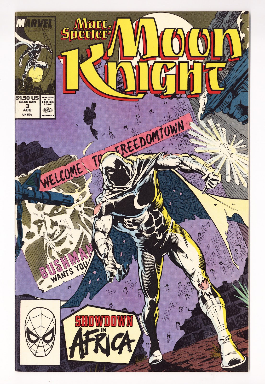 Marc Spector: Moon Knight Vol 1 3  High Grade   (1989)     