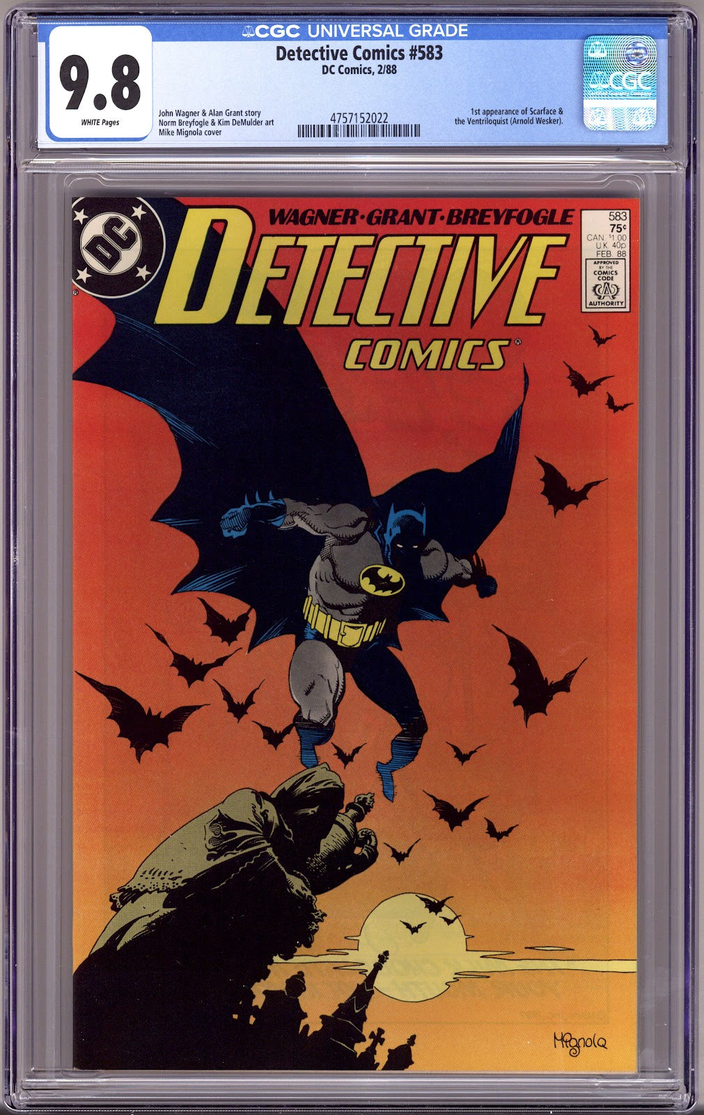 Detective Comics Vol 1 583 CGC 9.8 (NM/M)   (1988)