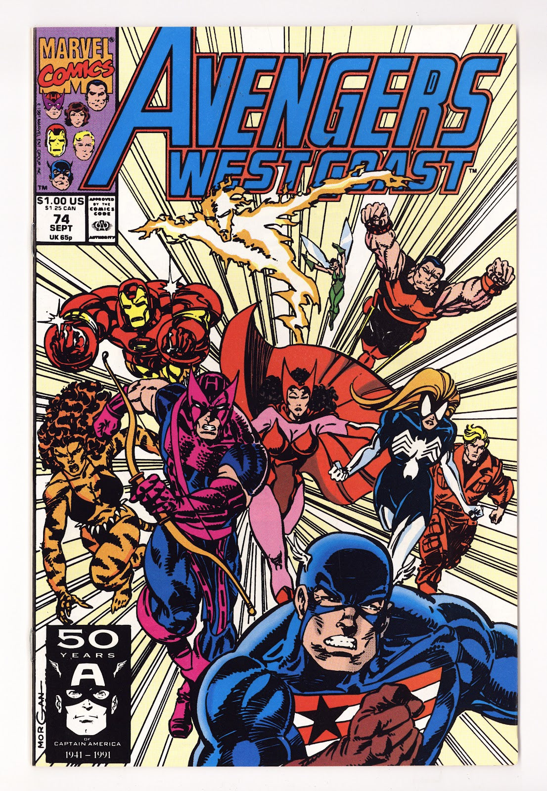 Avengers West Coast Vol 2 74  High Grade   (1991)   Direct  