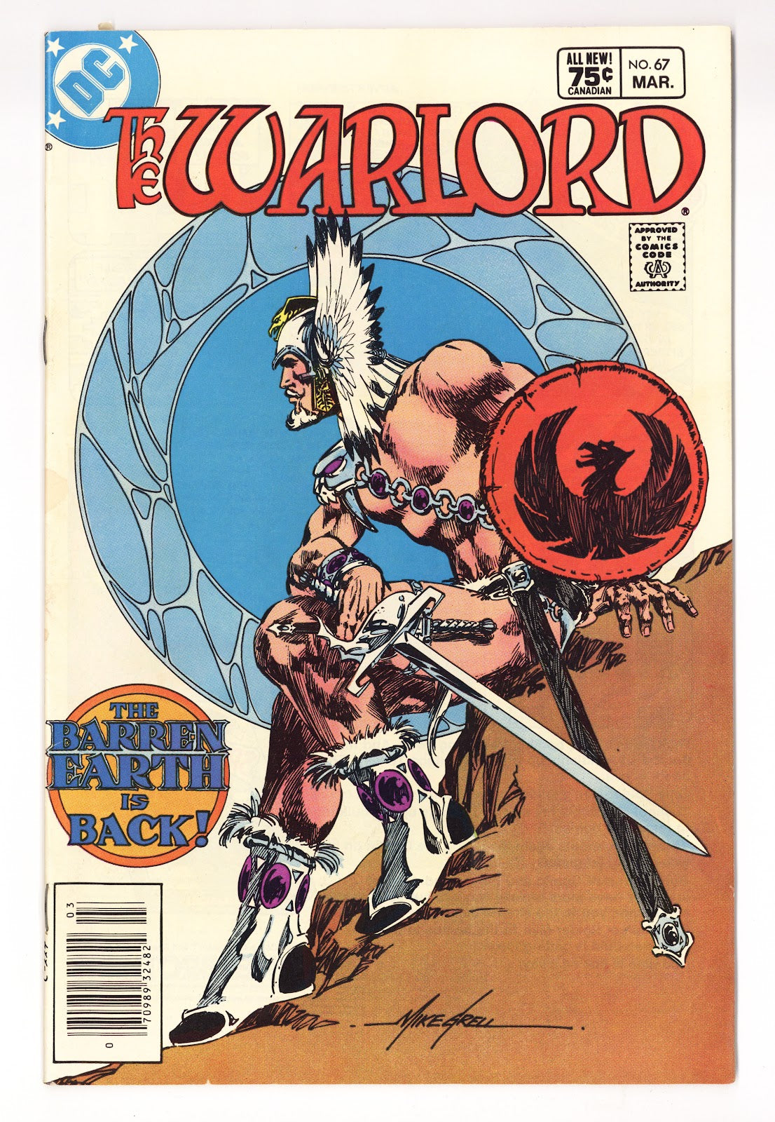Warlord Vol 1 67  Low Grade   (1983)   Canadian Price Variant