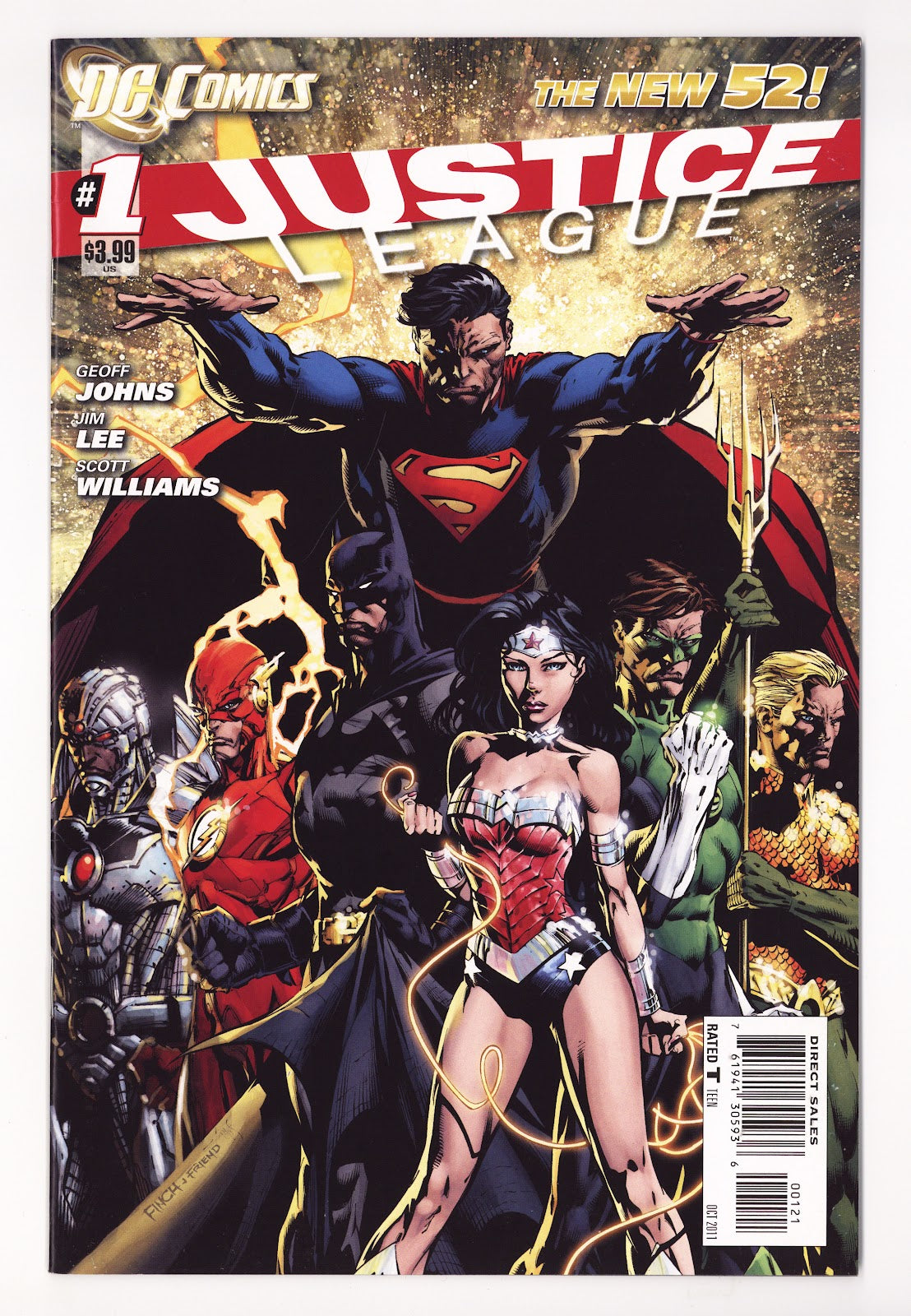 Justice League Vol 1 1 VF/NM (9.0) (2011) Finch Incentive Variant 