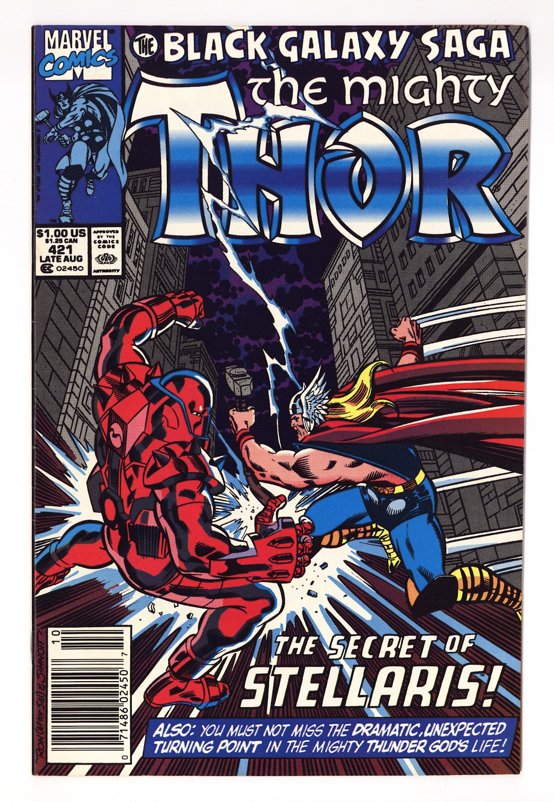 Thor Vol 1 421  Mid Grade   (1990)   Newsstand