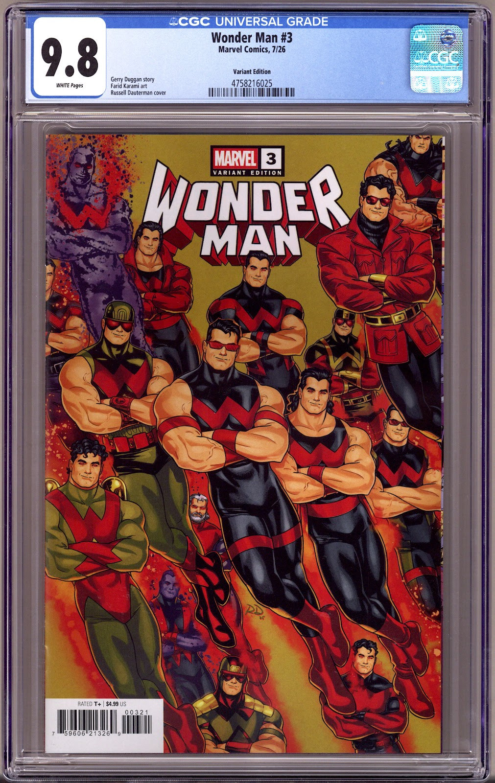 Wonder Man Vol 4 3 CGC 9.8 (NM/M)   (2026) Dauterman   Variant  
