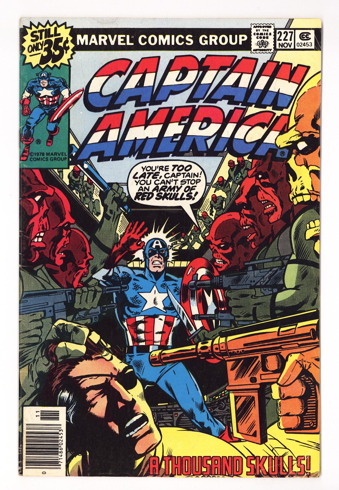 Captain America Vol 1 227 Low Grade (1978) Regular Edition 