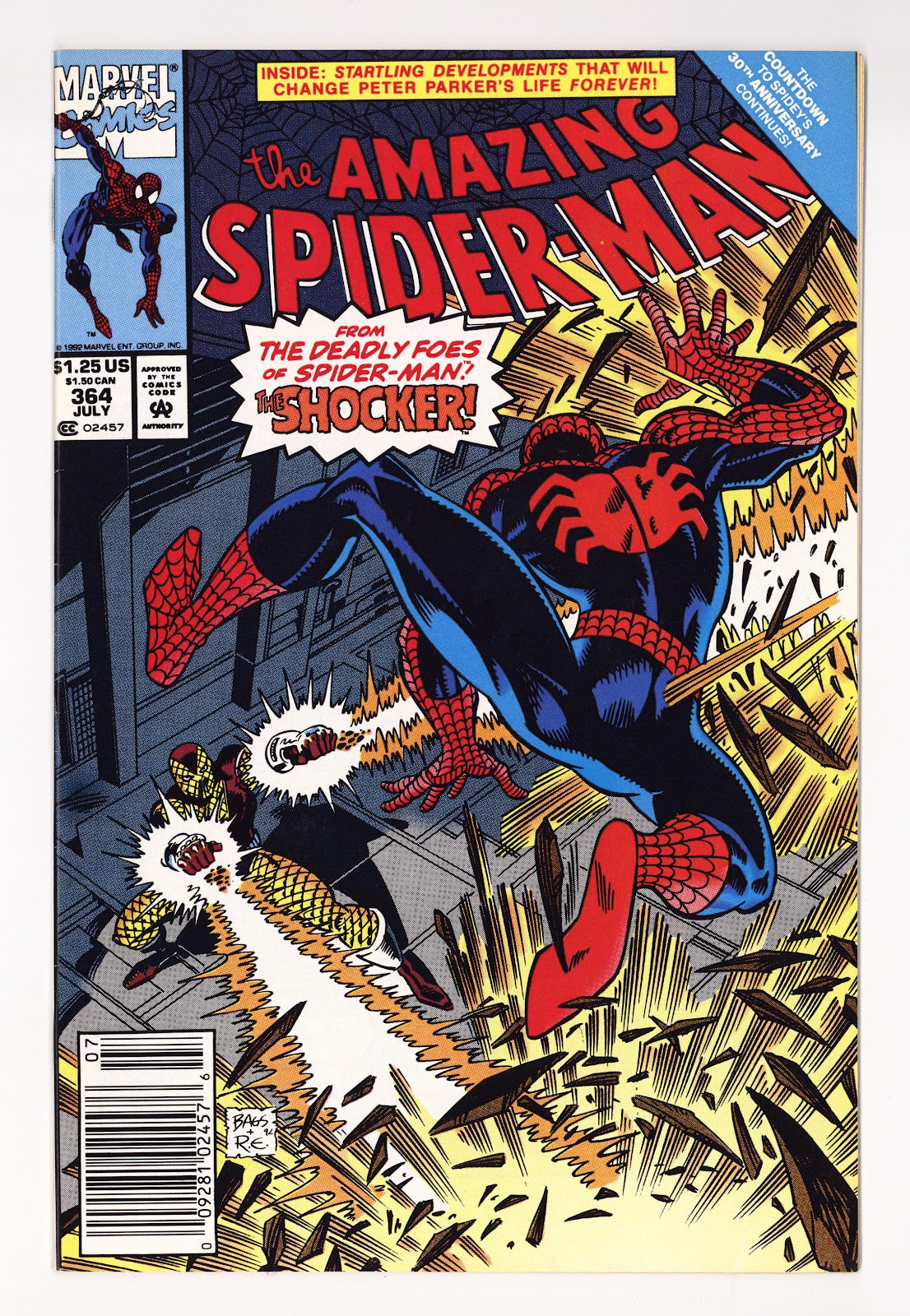 The Amazing Spider-Man Vol 1 364 Mid Grade (1992) Newsstand 