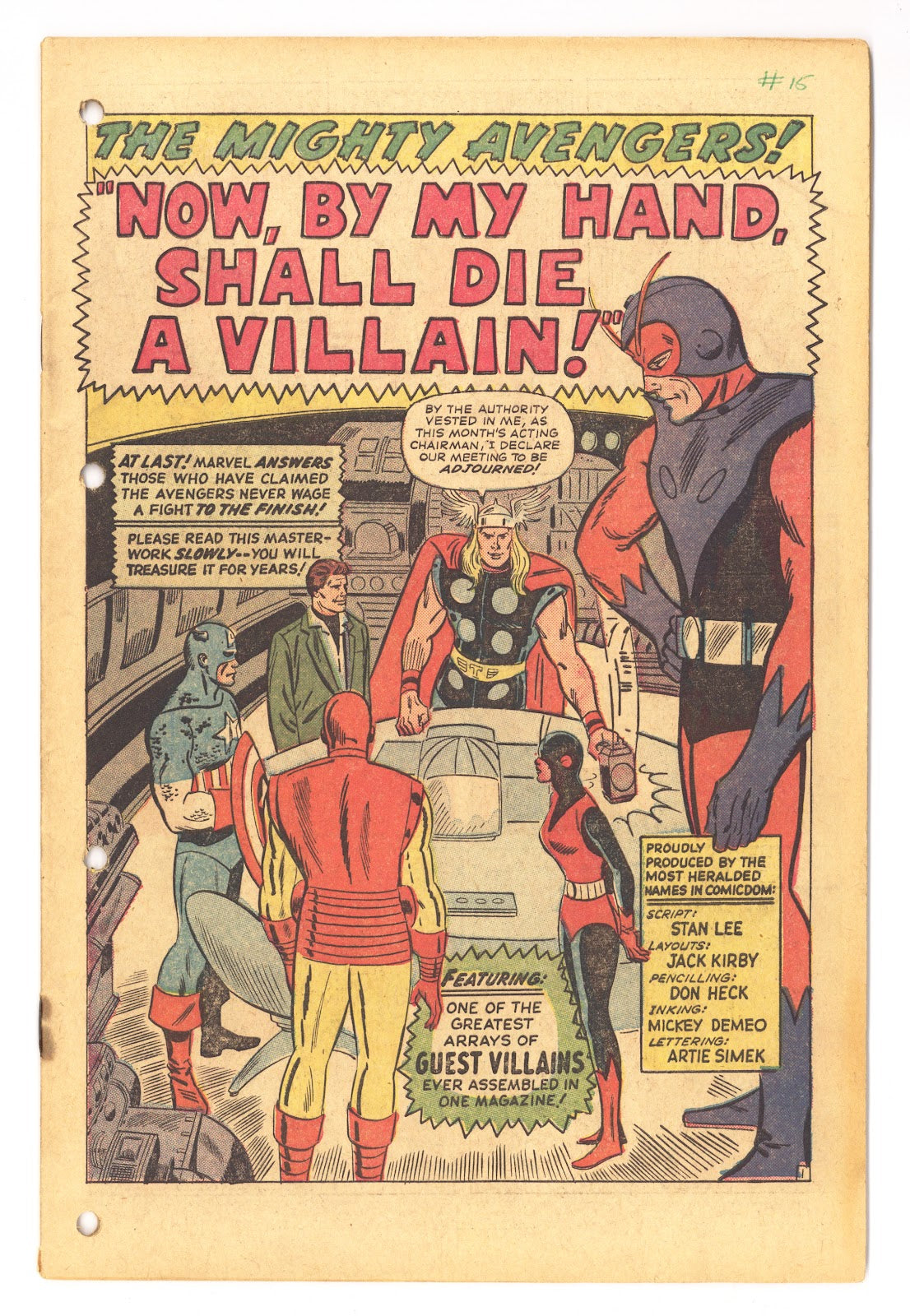 The Avengers Vol 1 15 Coverless (1965) 