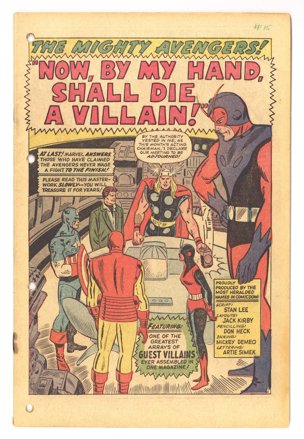 The Avengers Vol 1 15 Coverless (1965)