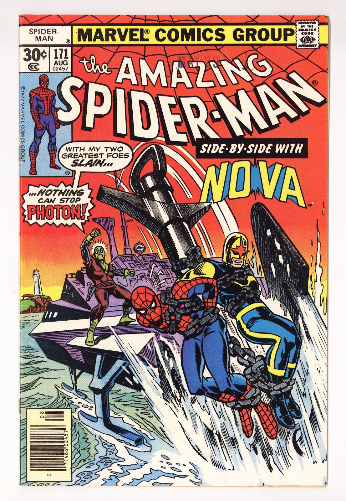 The Amazing Spider-Man Vol 1 171  FN/VF (7.0)   (1977)   30¢